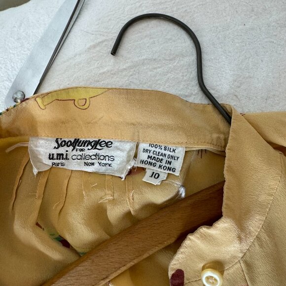 Vintage Parisian Print Silk Shirt Dress - Picture 8 of 8